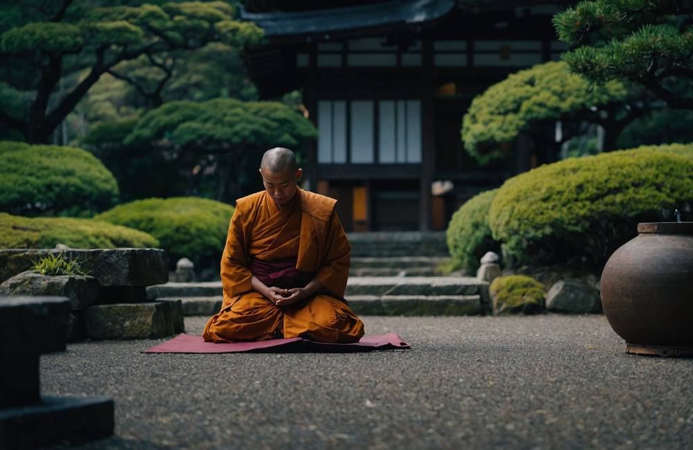 Moine bouddhiste au Japon